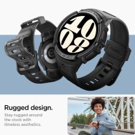 Калъф Spigen Rugged Armor Pro за Samsung Galaxy Watch 6, 40mm, Matte Black