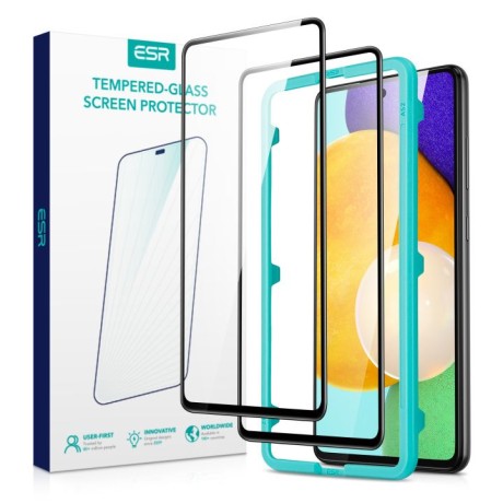 Стъклен протектор ESR SCREEN SHIELD 3D 2-PACK за SAMSUNG GALAXY A52/A52S, Черен