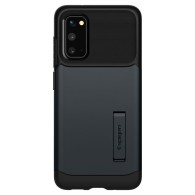 Spigen Slim Armor хибриден кейс с най-висока степен на защита за Samsung Galaxy S20, Metal Slate