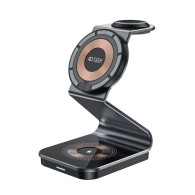 Безжично зарядно Tech-Protect QI15W-A29, 3in1, Magnetic Wireless Magsafe, 15W, Черен