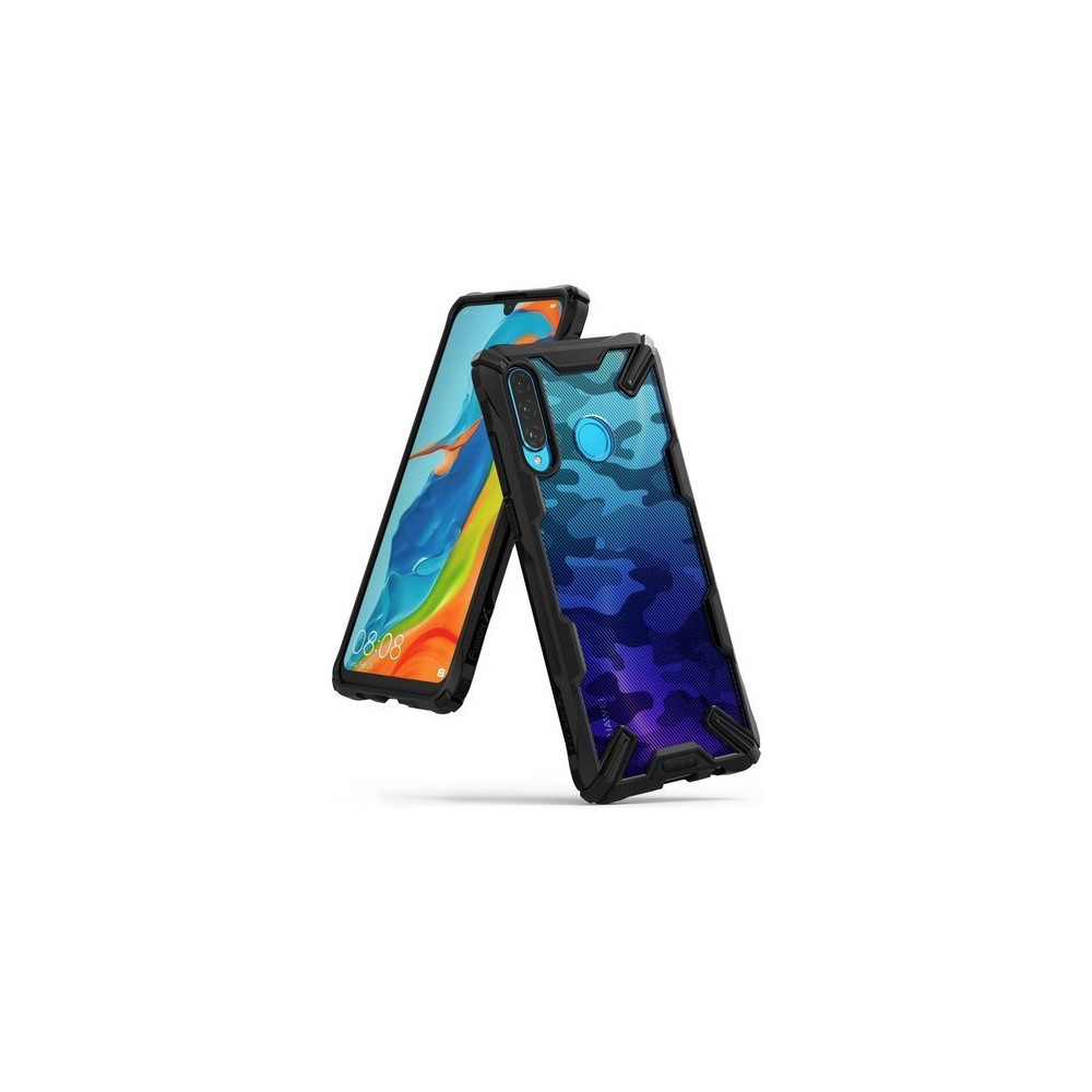 Удароустойчив хибриден кейс Ringke Fusion X за Huawei P30 Lite Camo Black