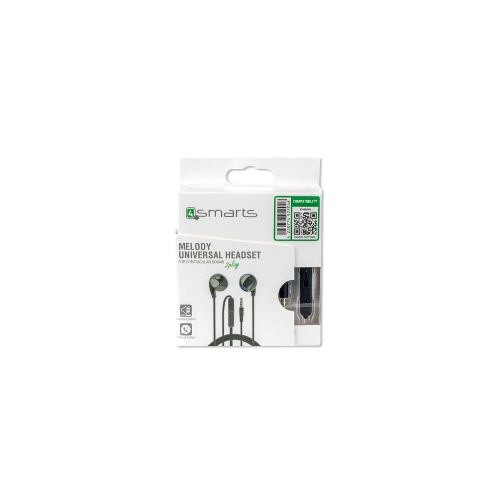 Стерео слушали 4smarts In-Ear Stereo Headset Melody, Черен
