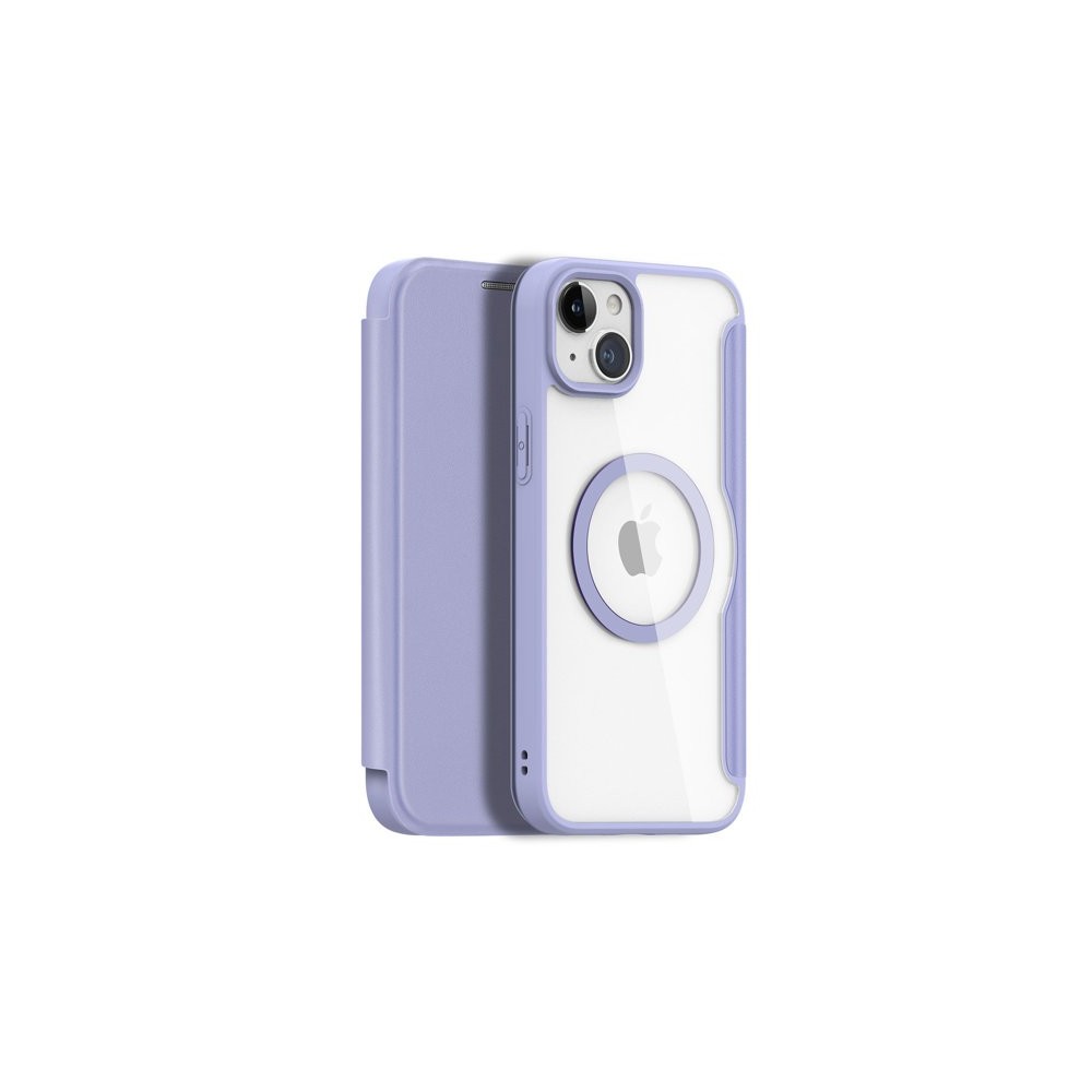 Калъф Dux Ducis Skin X Pro Magnetic Flip MagSafe за iPhone 15, Purple