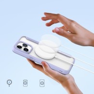 Калъф Dux Ducis Skin X Pro Magnetic Flip MagSafe за iPhone 15 Pro Max, Purple