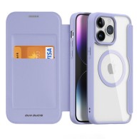 Калъф Dux Ducis Skin X Pro Magnetic Flip MagSafe за iPhone 15 Pro Max, Purple