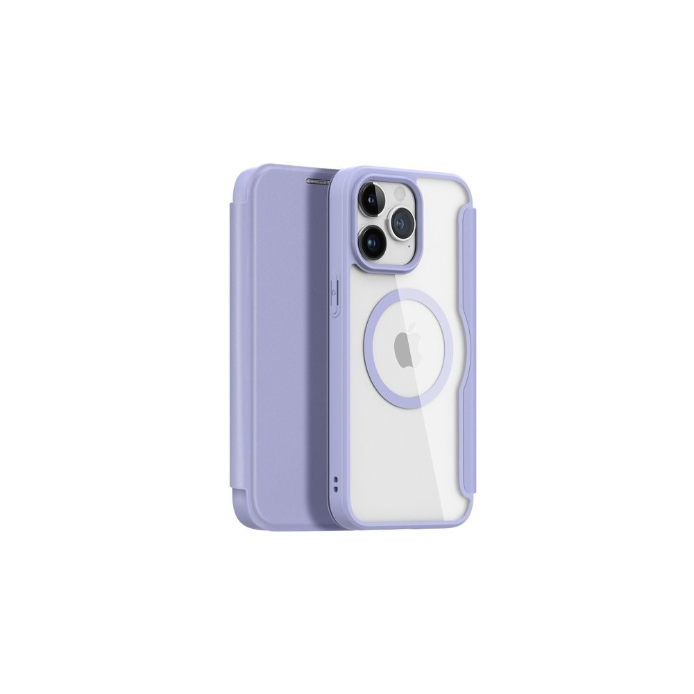 Калъф Dux Ducis Skin X Pro Magnetic Flip MagSafe за iPhone 15 Pro Max, Purple