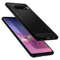 Spigen Rugged Armor удароустойчив силиконов (TPU) калъф за Samsung Galaxy S10+ Plus, Matte Black