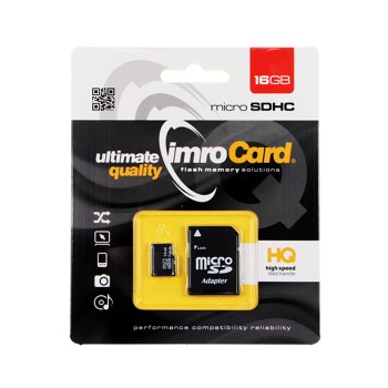 Карта памет IMRO 16GB microSDHC Class 10 Card + SD Адаптер