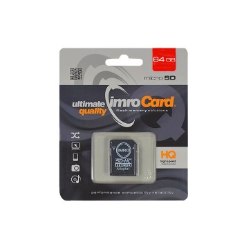 Карта памет IMRO 64GB microSDXC Class 10 Card + SD Адаптер