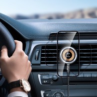 Безжично зарядно и стойка за кола Dudao F12 MAX, Magnetic Wireless Magsafe, 15W, Air Vent, Черен