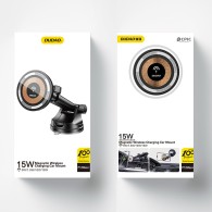 Безжично зарядно и стойка за кола Dudao F12 MAX cockpit, Magnetic Wireless Magsafe, 15W, Air Vent, Черен