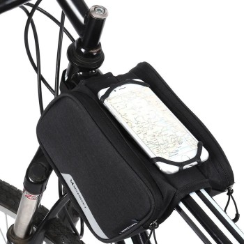 Wozinsky Bike Front Frame Storage Bag 1.5L - универсаленa чанта за рамката на колело, Черен