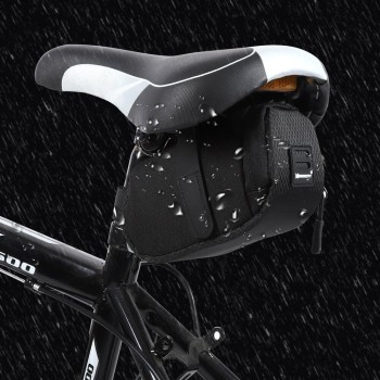 Wozinsky Bicycle Bag Under The Saddle 0.6 L - универсална чанта за под седалката на колело, Черен)