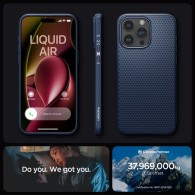 Калъф Spigen Liquid Air за iPhone 15 Pro Max, Navy Blue