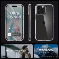 Калъф Spigen Ultra Hybrid за iPhone 15 Pro Max, Crystal Clear