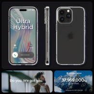 Калъф Spigen Ultra Hybrid за iPhone 15 Pro Max, Frosted Clear
