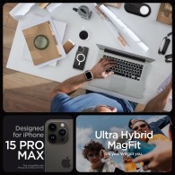 Калъф Spigen Ultra Hybrid Mag Magsafe за iPhone 15 Pro Max, White