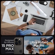 Калъф Spigen Ultra Hybrid Mag Magsafe за iPhone 15 Pro Max, Frost Black