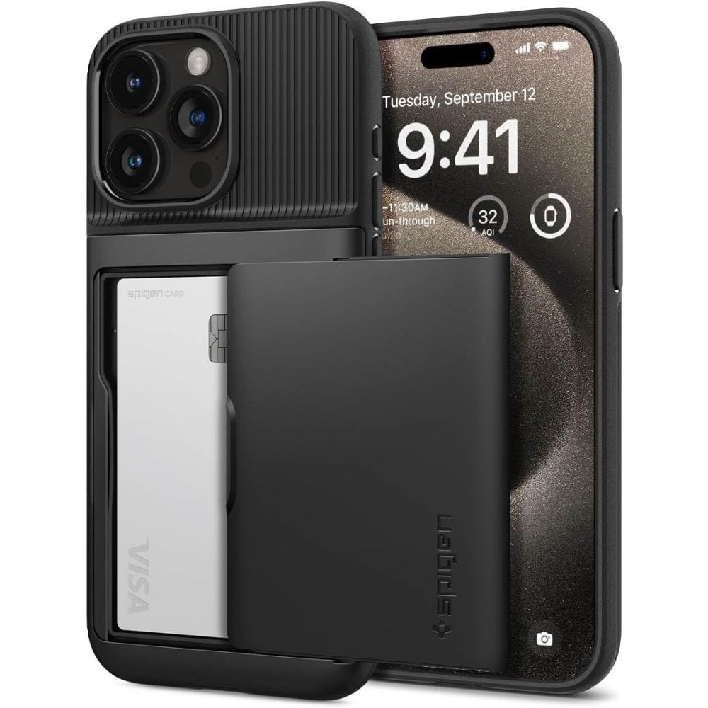 Калъф Spigen Slim Armor CS за iPhone 15 Pro Max, Black