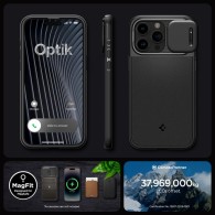 Калъф Spigen Optik Armor Mag Magsafe за iPhone 15 Pro Max, Black