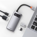 Baseus USB-C Metal Gleam Series 4-in-1 Hub (CAHUB-CY0G) - мултифункционален хъб за свързване на допълнителна периферия за устрой