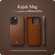 Калъф Spigen Cyrill Kajuk Mag Magsafe за iPhone 15 Pro, Saddle Brown