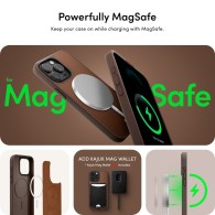 Калъф Spigen Cyrill Kajuk Mag Magsafe за iPhone 15 Pro, Saddle Brown