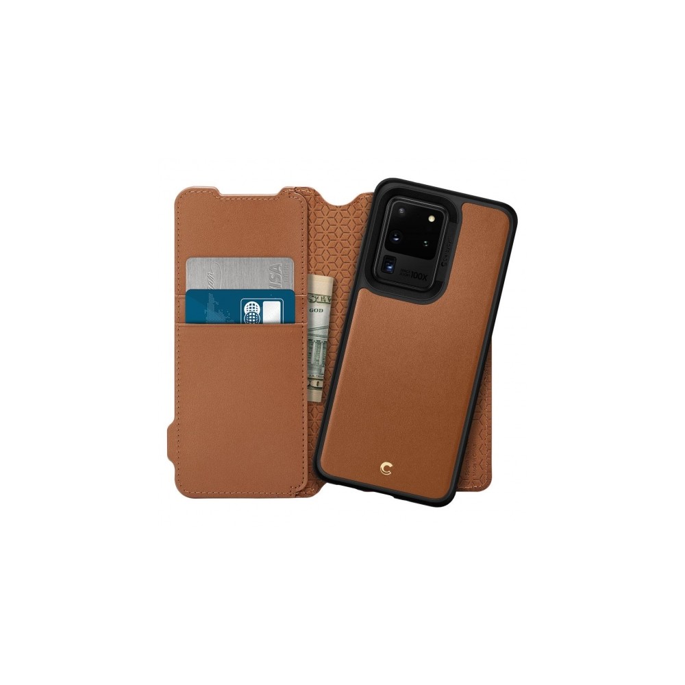 SPIGEN Ciel Wallet Brick GALAXY S20 Ultra Sadlle Brown