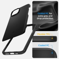 Калъф Spigen Thin Fit за iPhone 15 Plus, Black
