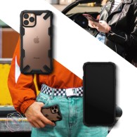 Удароустойчив хибриден кейс Ringke Fusion X за iPhone 11 Pro Max, Черен