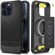 Калъф Spigen Rugged Armor Mag Magsafe за iPhone 15 Pro Max, Matte Black