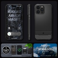 Калъф Spigen Rugged Armor Mag Magsafe за iPhone 15 Pro, Matte Black