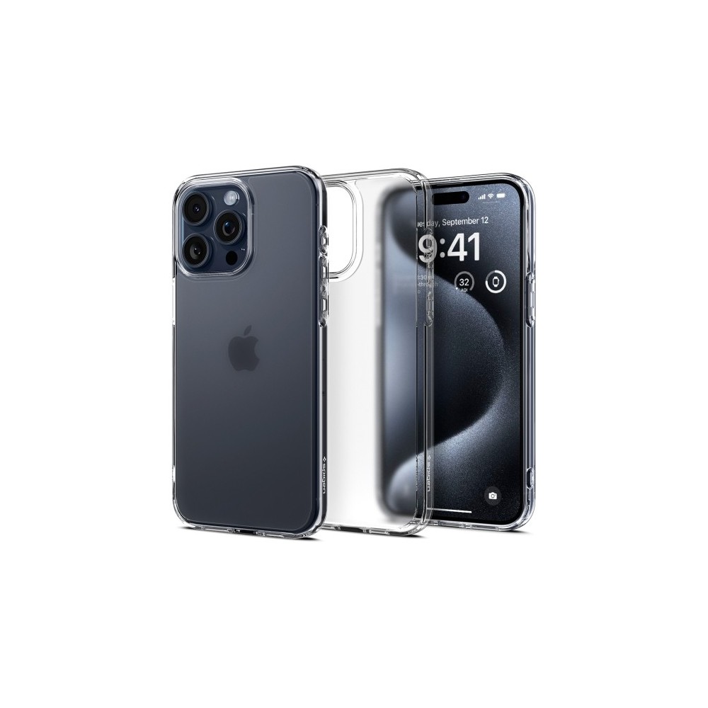 Калъф Spigen Ultra Hybrid за iPhone 15 Pro, Frosted Clear