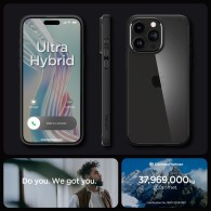 Калъф Spigen Ultra Hybrid за iPhone 15 Pro, Matte Black