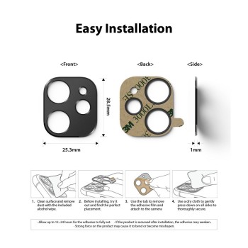 Стъклен протектор за камера RINGKE CAMERA STYLING за IPHONE 11, Черен