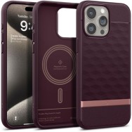 Калъф Spigen Caseology Parallax Magsafe за iPhone 15 Pro, Burgundy