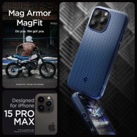 Калъф Spigen Mag Armor Magsafe за iPhone 15 Pro, Navy Blue