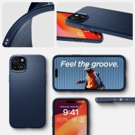 Калъф Spigen Liquid Air за iPhone 15, Navy Blue