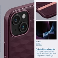 Калъф Spigen Caseology Parallax Magsafe за iPhone 15, Burgundy