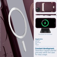 Калъф Spigen Caseology Parallax Magsafe за iPhone 15, Burgundy
