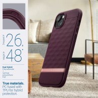 Калъф Spigen Caseology Parallax Magsafe за iPhone 15, Burgundy