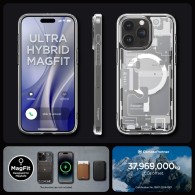 Калъф Spigen Ultra Hybrid Mag Magsafe за iPhone 15 Pro Max, Zero One Edition White