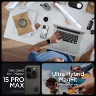 Калъф Spigen Ultra Hybrid Mag Magsafe за iPhone 15 Pro, Zero One Edition White