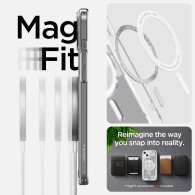 Калъф Spigen Ultra Hybrid Mag Magsafe за iPhone 15 Plus, Zero One Edition White