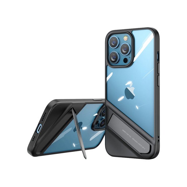 Калъф Ugreen Fusion Kickstand Case hard case with TPU frame and kickstand за iPhone 13 Pro (90153), Черен