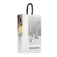 Слушалки Wireless Sport METAL F1 Premium, MicroSD, Bluetooth V4.2, Розово Злато