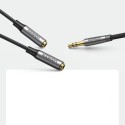 Кабел Ugreen AUX 3.5mm mini jack extension cord 0,2m (AV191 50253), Silver