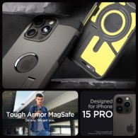 Калъф Spigen Tough Armor Mag Magsafe за iPhone 15 Pro, Gun Metal