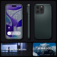 Калъф Spigen Thin Fit за iPhone 15 Pro Max, Abyss Green