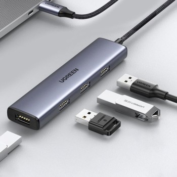 Хъб Ugreen USB Type C - 4x USB 3.2 Gen 1, Hub (CM473 20841), Silver